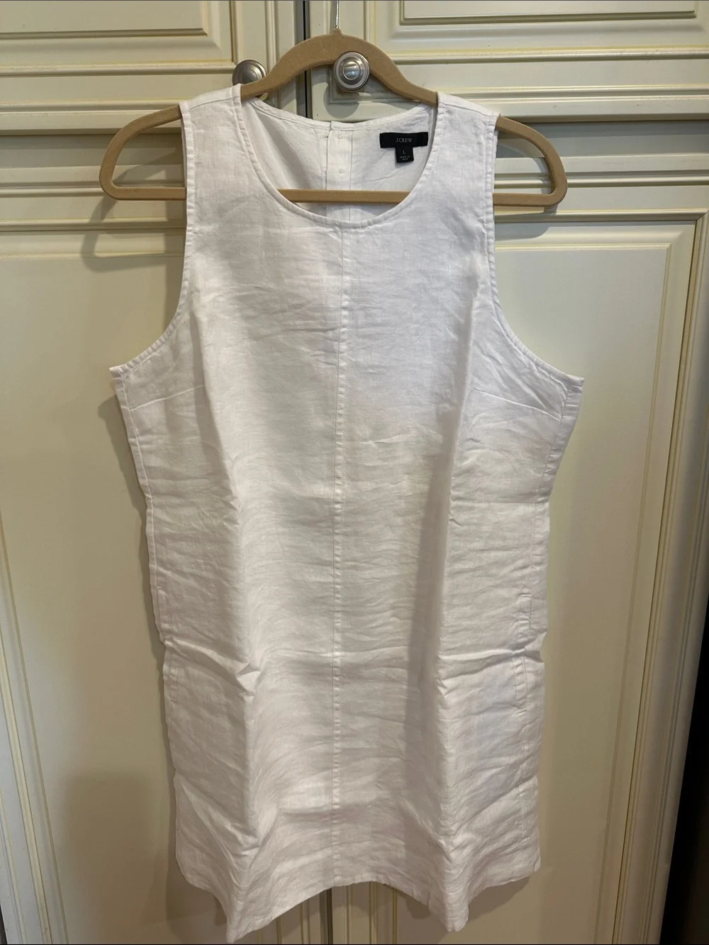 J. Crew Franco Linen Dress Saffron